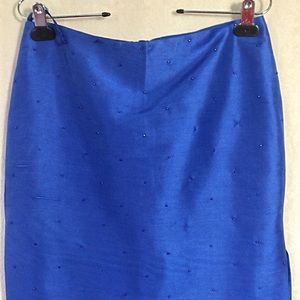 Ralph Lauren silk royal blue skirt